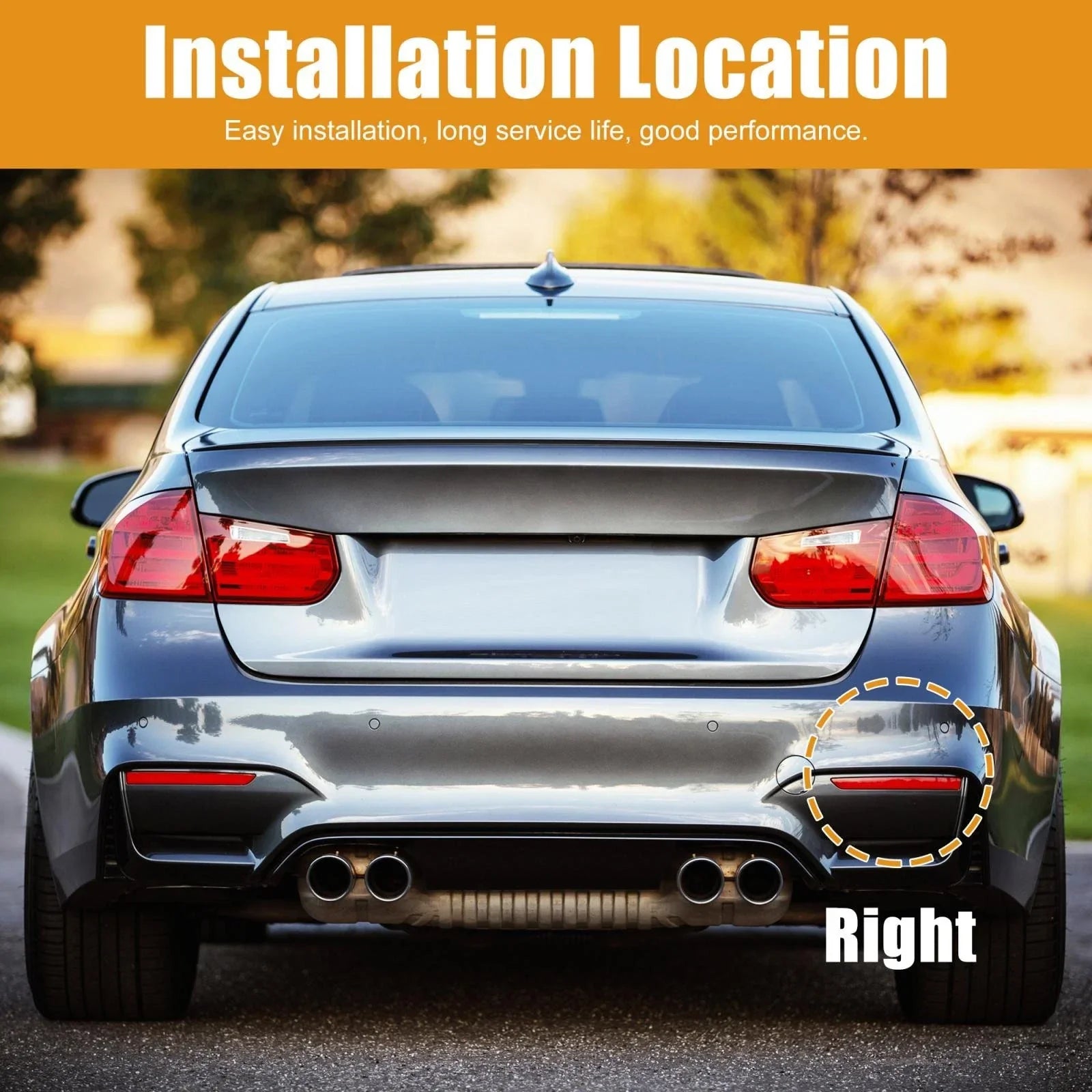 Rear Bumper Reflector Strip Cover Right Side for BMW X3 (2007 - 2010)
