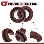 Set of 2 Oil Seal Rotary Shaft Seal FKM Rubber 22x38x10mm