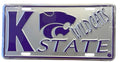 Kansas State Wildcats License Plate for Universal Fit (Metal, Embossed)