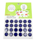 Mini Reflectors Stud Mount Replacement for Blue Bicycle Truck Trailer (24 Pack)