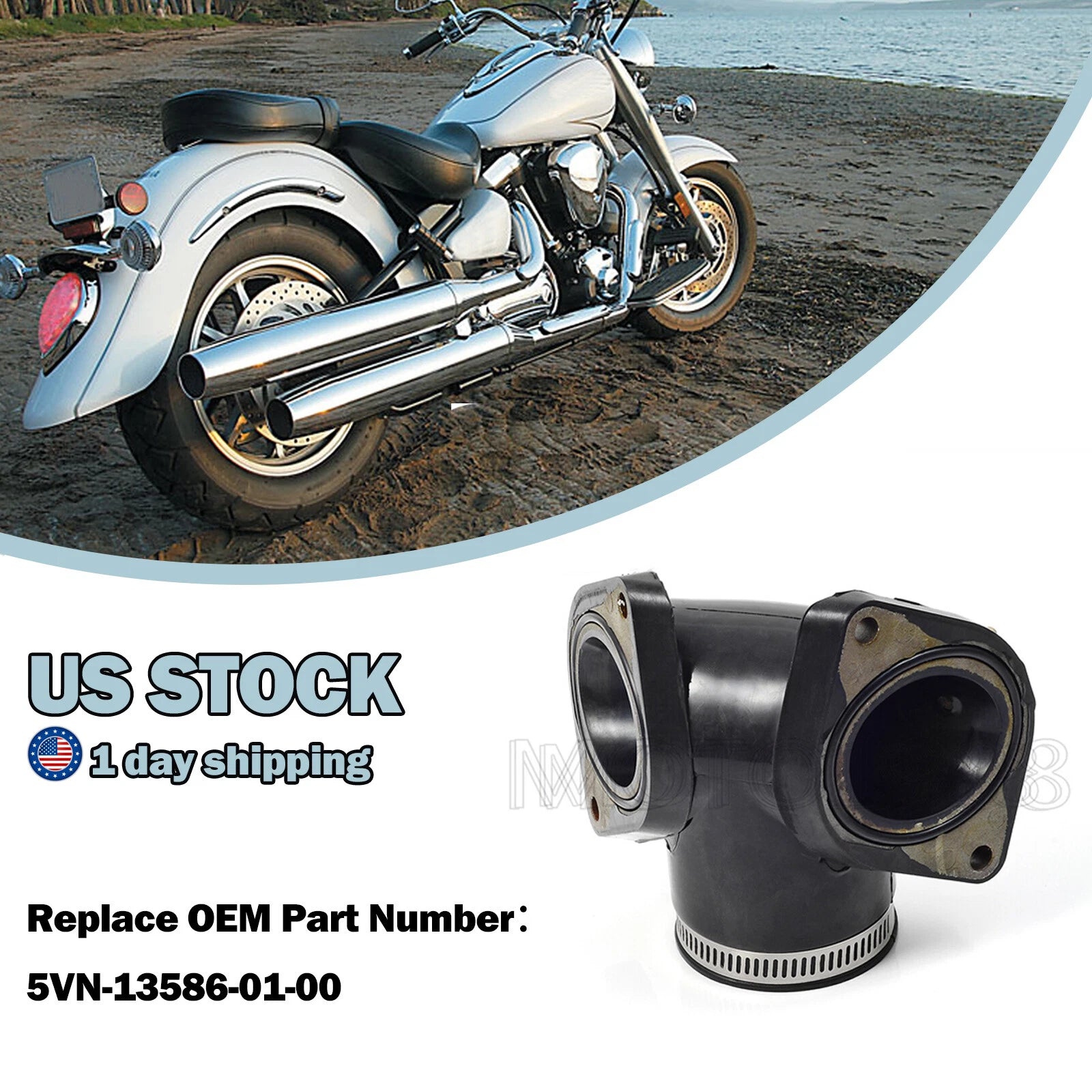 Carburetor Intake Manifold Boot for Yamaha Road Star 1700 XV1700 (2004–2007)