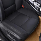 Front Full Surround Seat Cover for Car (Breathable Leather, Black)