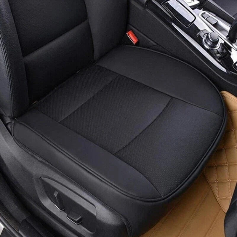 Front Full Surround Seat Cover for Car (Breathable Leather, Black)