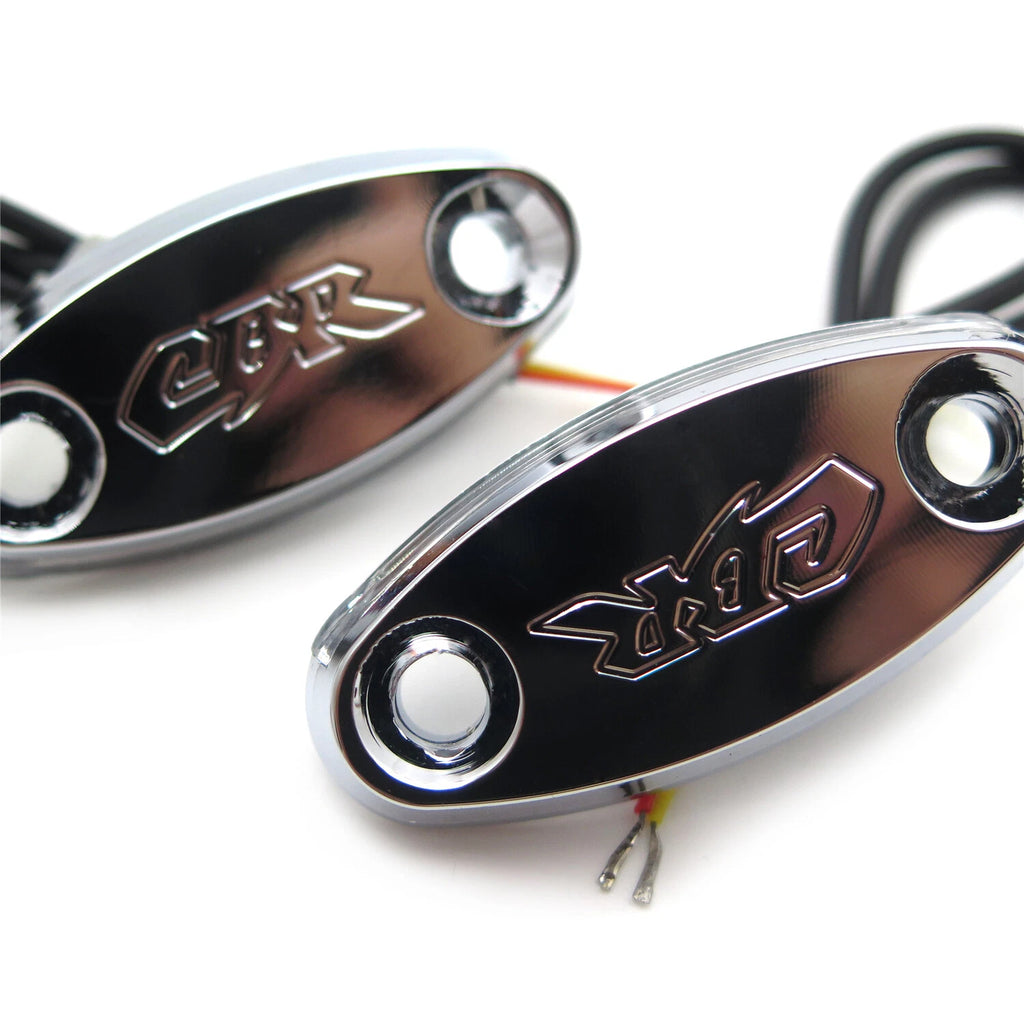 Mirror Block Off Base Plate LED Chrome for Honda CBR 1000RR (2004–2007)