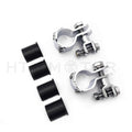 Chrome Foot Peg Mounts for Harley (1" - 1 1/4" Engine Guard)