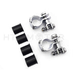 Chrome Foot Peg Mounts for Harley (1" - 1 1/4" Engine Guard)