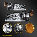 Headlight Assembly for Toyota Corolla (1998–2000) Left + Right Pair