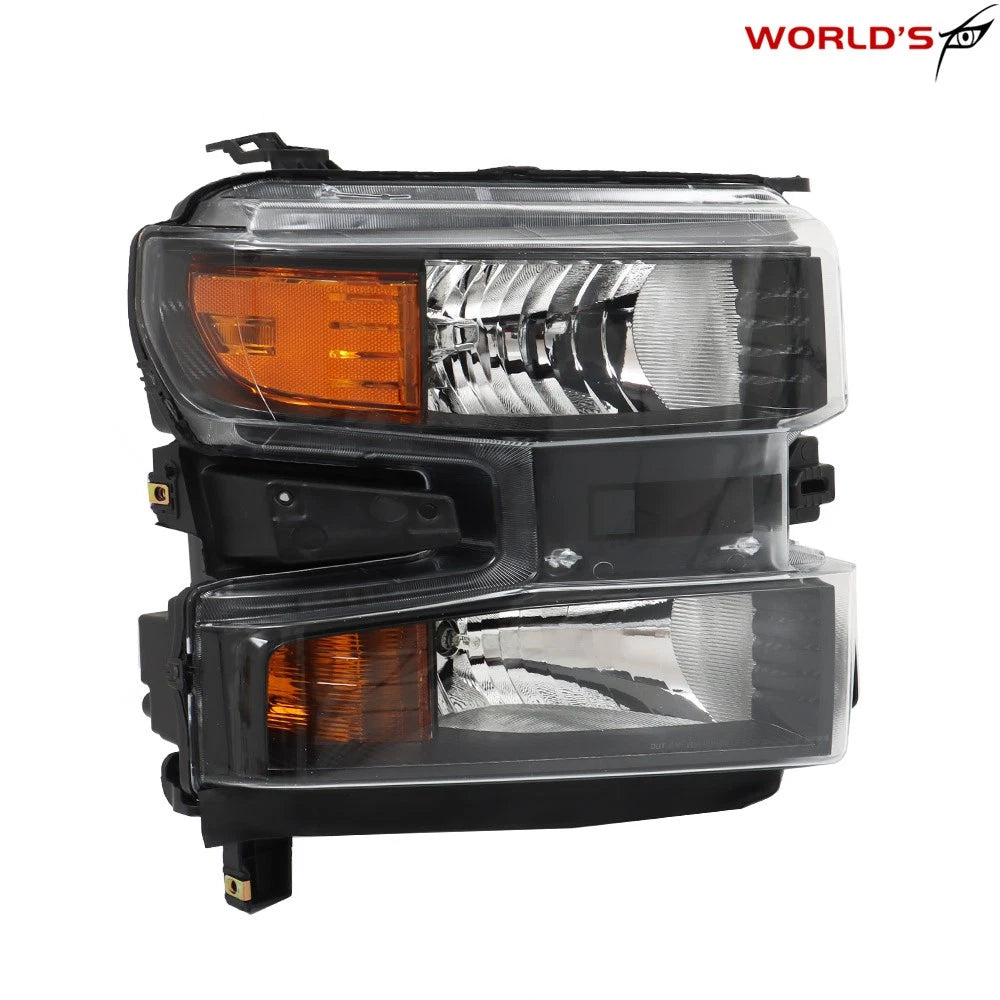 Headlight Halogen Black for Chevrolet Silverado 1500 (2019–2021)
