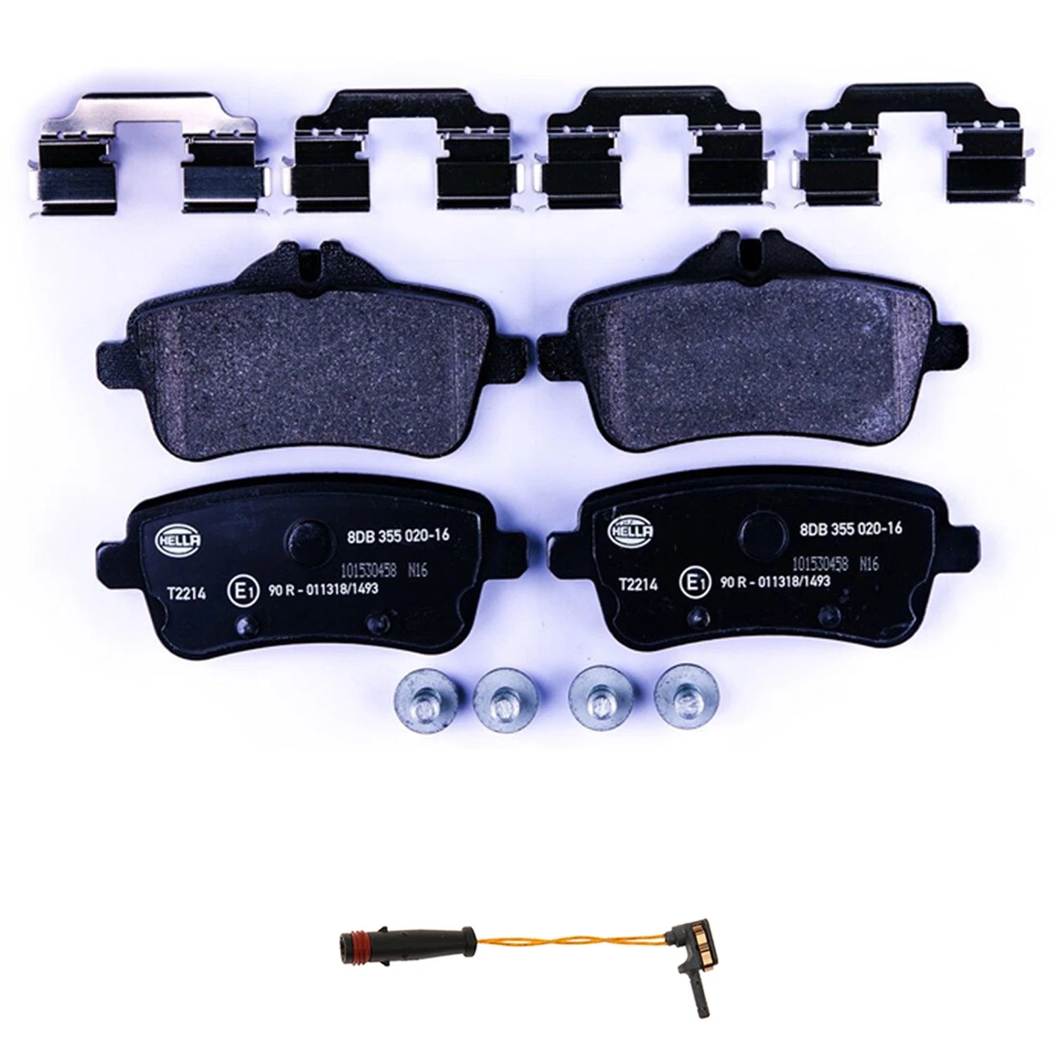 Hella Rear Low-Met Disc Brake Pad with Sensor Kit for Mercedes X166 (2013–2019)