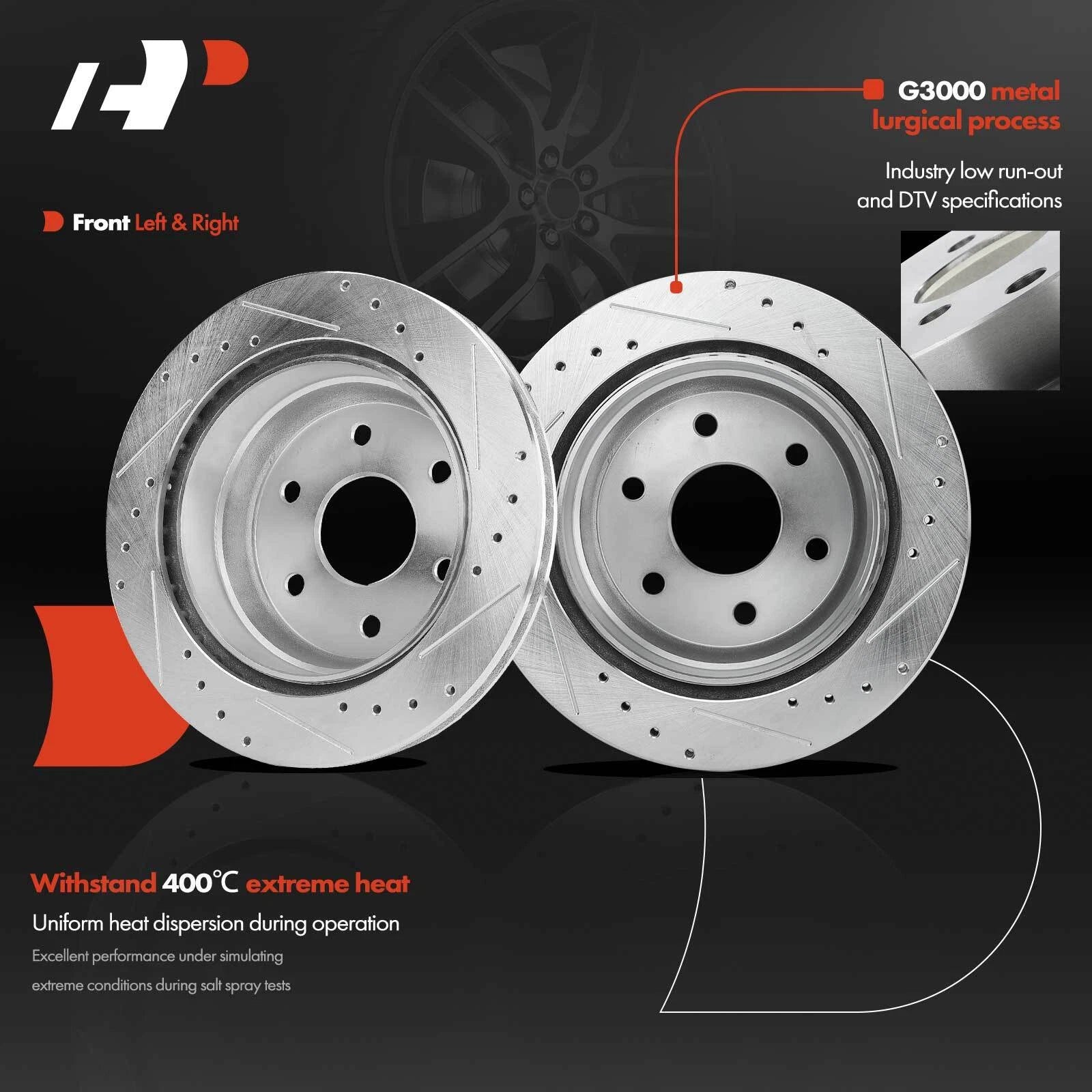 Drilled Rotors & Ceramic Brake Pads for Chevy Silverado 1500 (2007–2023)