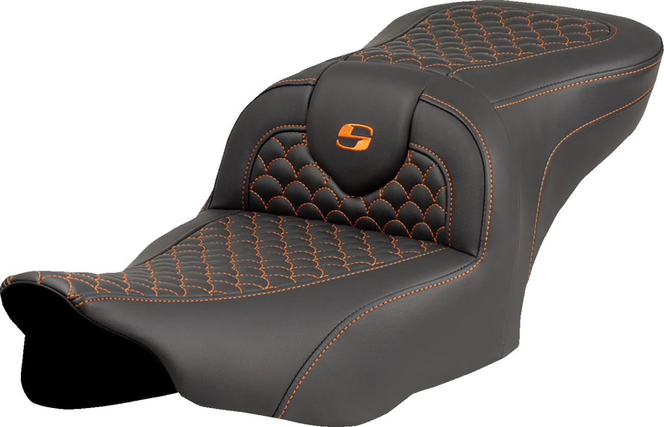SADDLEMEN Roadsofa Seat for Motorcycle (w/o Backrest) - Dragon Scale Stitch