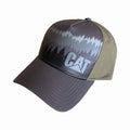 Caterpillar Structured Grey CAT Forrest Logger Hat with Olive Twill