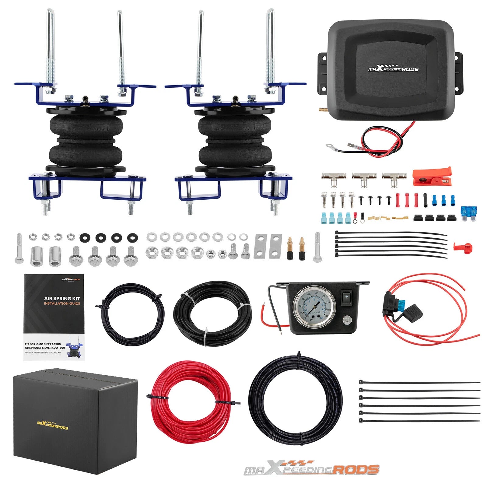 Air Spring Kit & Wireless Compressor for Chevy Silverado 1500 (2019–2025)
