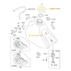 Gas Cap for Kawasaki KX 80 100 125 250 500 KDX 200 220 (1980–2000) 51049-1108