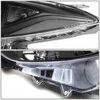 Pair of Black Clear Signal Projector Headlights for Mazda 3 (2014–2016)