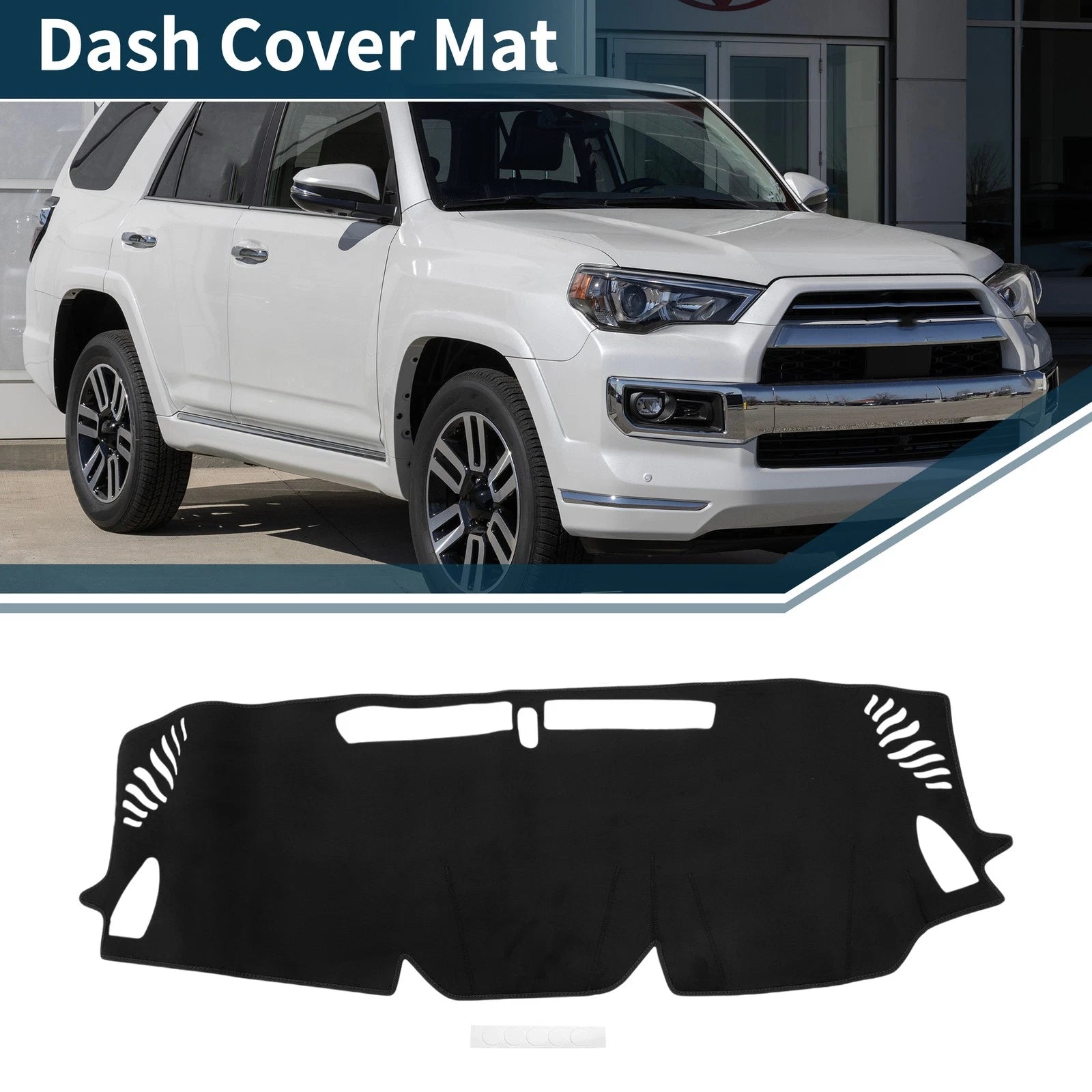 Dashboard Cover Mat for Subaru Levorg (2014–2020) Sun Protector Black Set of 1