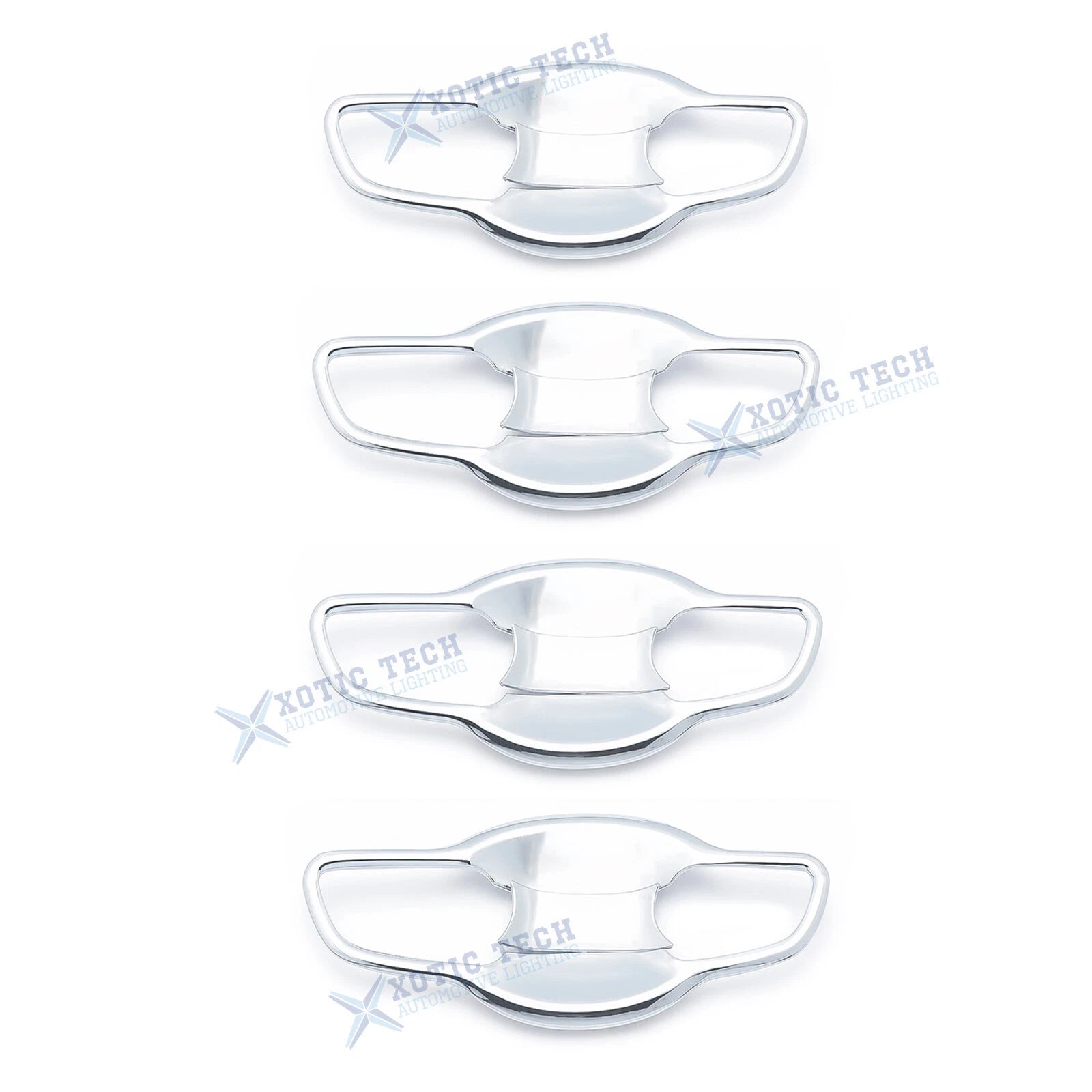 Chrome Silver Door Handle Bowl Cup Cover Molding Trims for Honda Civic (2016-2021)
