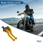 Adjustable Short Brake Clutch Lever for Honda CB599/CB600 Hornet (1998–2006) Gold Tone