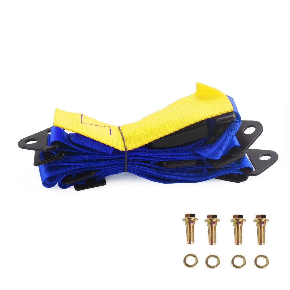 2X 2" 4-Point Adjustable Racing Harness Shoulder Straps for Universal