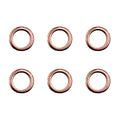 Set of 6 Copper Fuel Injector Nozzle Gaskets A-CH12807-AI