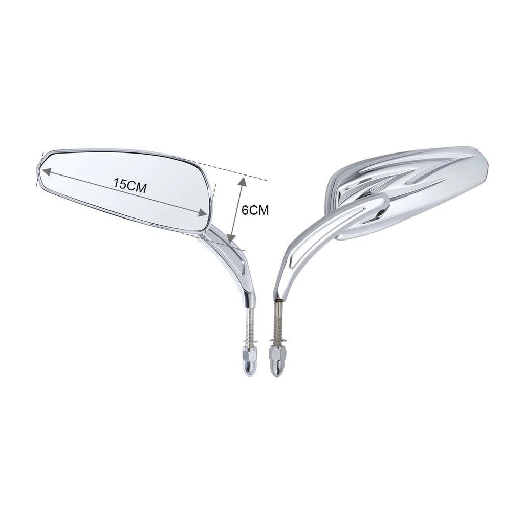 Rear View Mirrors for Harley Touring Electra Street Road Glide (2014–2023) Chrome/Black