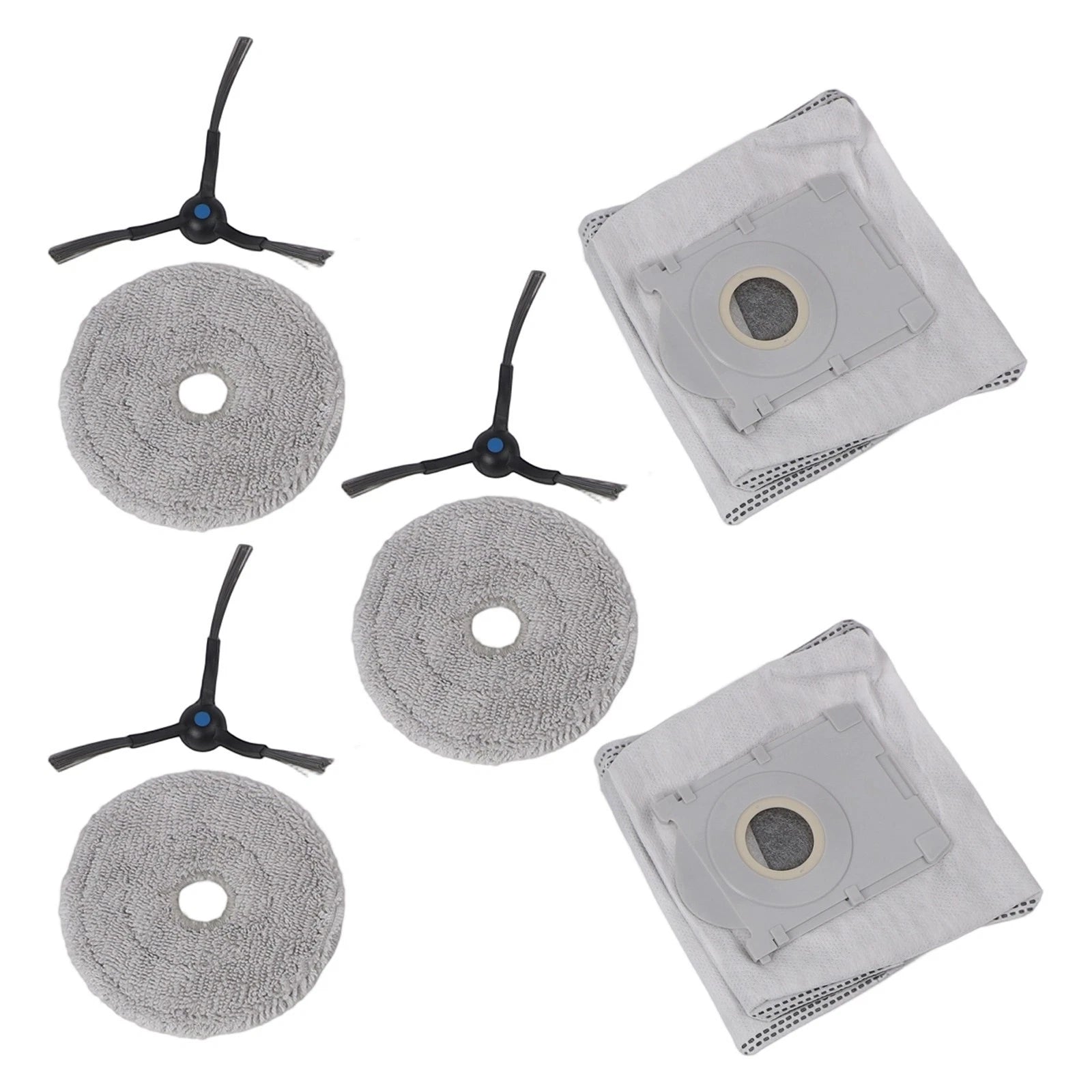 Complete Mop Cloth Dust Bag and Side Brush Kit for ECOVACS DEEBOT MINI (N/A)
