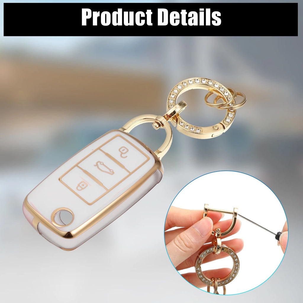 3 Button Remote Control Key Fob Case for Volkswagen Jetta Eos (2006–2014)