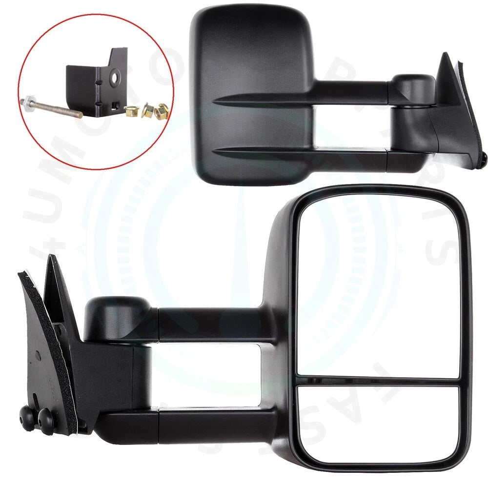 2X Manual Tow Side Mirrors for Chevy GMC C/K 1500 2500 3500 (1988–1998)