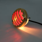 Round Motorcycle Tail Brake Light for Bobber Chopper (Custom Gold)