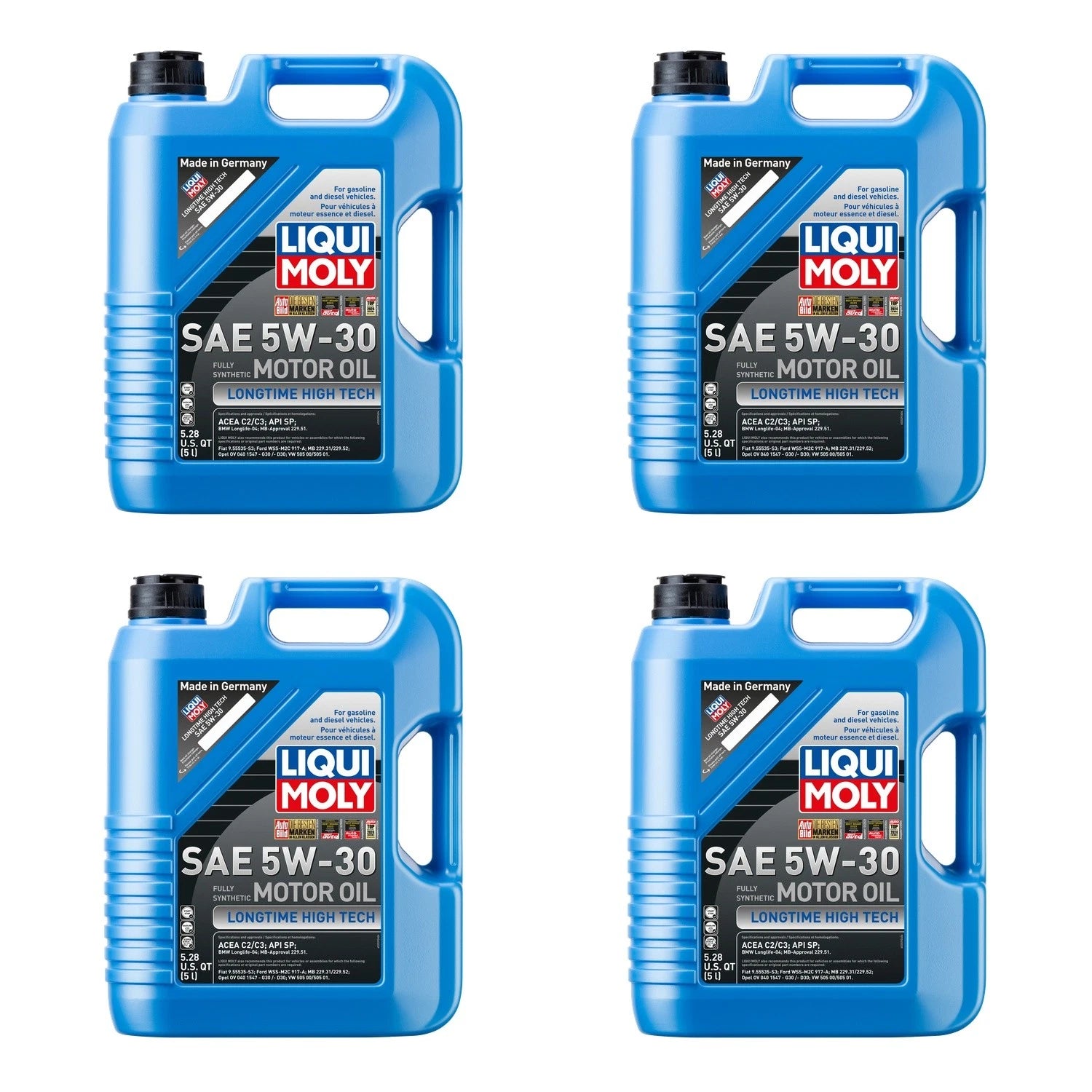 Set of 4 Liqui Moly Longtime High Tech 5W-30 Engine Motor Oil (20L)