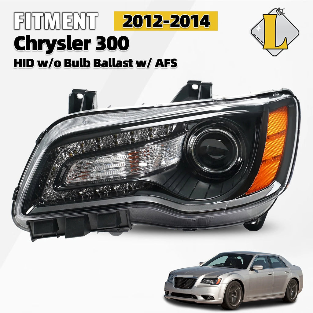HID Xenon Headlight for Chrysler 300 (2012–2014) Driver Left Side AFS Black