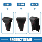 Gear Shift Head Knob Cover for Honda CR-V 2017 Faux Leather Black Red Stitch