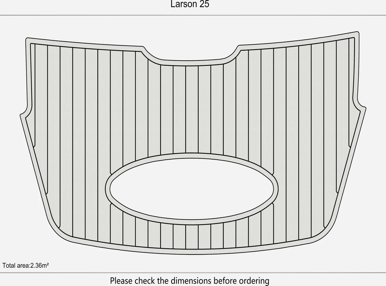 EVA Faux Teak Deck Flooring Mat for Larson 25 Swim Platform