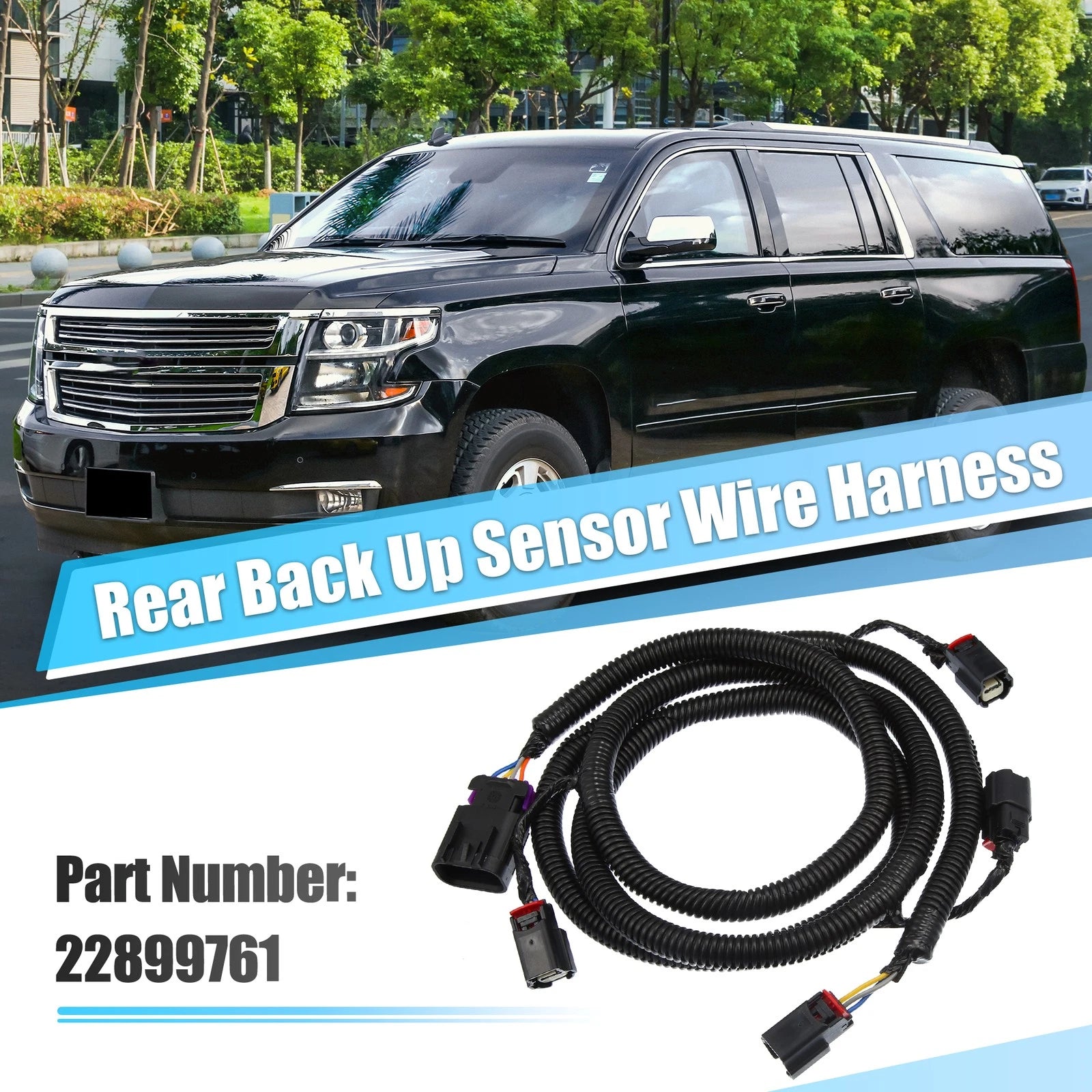 Rear Back Up Sensor Wire Harness for Chevy Suburban Tahoe (2007–2014)