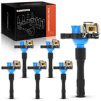6X Blue Ignition Coil for BMW 320i 2001–2005, 323Ci, X5, 528i, 530i