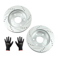 Front Drilled and Slotted Disc Brake Rotors for GMC Savana 2500 (2003–2006) S-55054