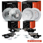 Set of 12 Drilled Rotors & Brake Pads for BMW 328i (2010–2013)