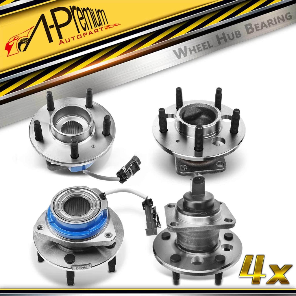 Set of 4 Wheel Hub & Bearing Assembly w/ ABS for Buick Lucerne (2006–2011)