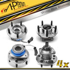 Set of 4 Wheel Hub & Bearing Assembly w/ ABS for Buick Lucerne (2006–2011)