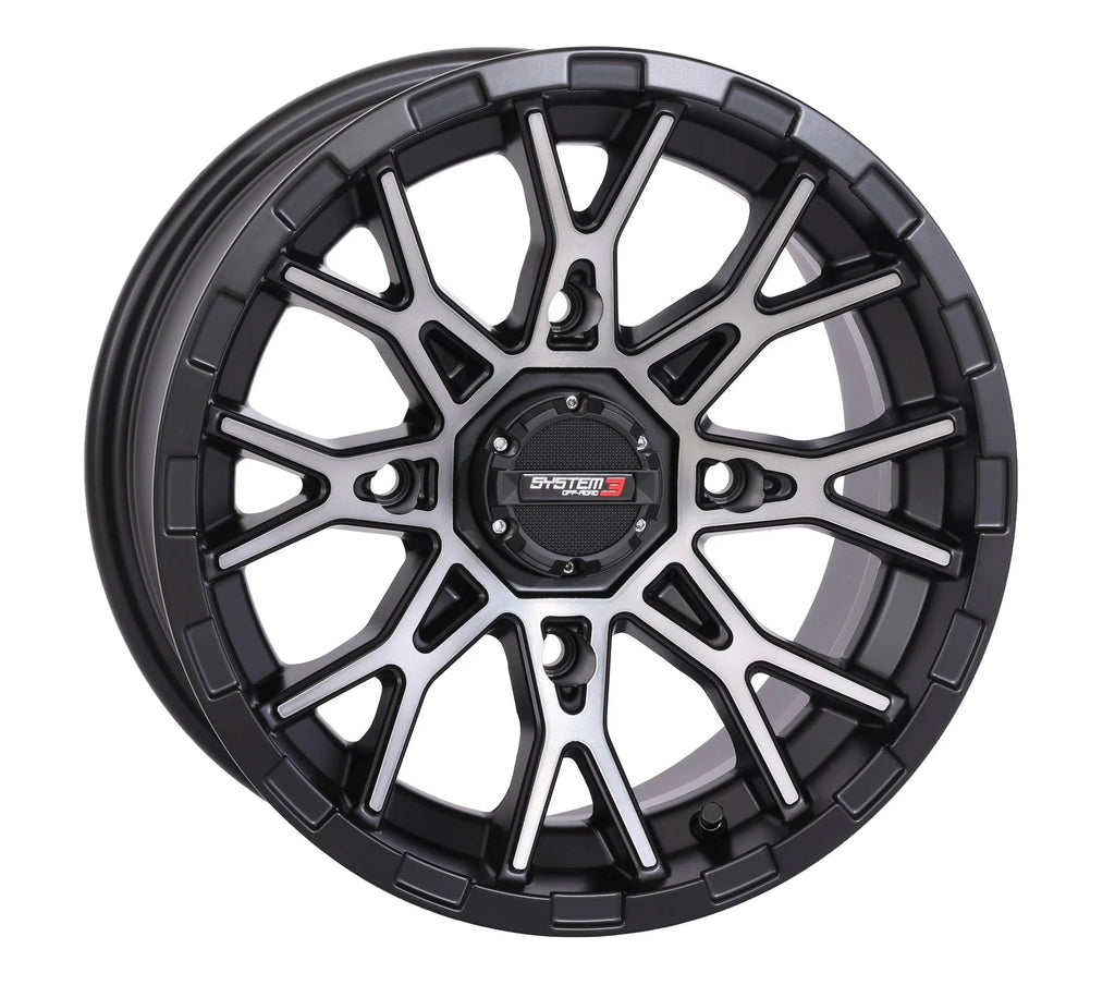 Set of 4 System 3 St6 Wheels 14x7 +10mm Offset for Honda & Can-Am UTV
