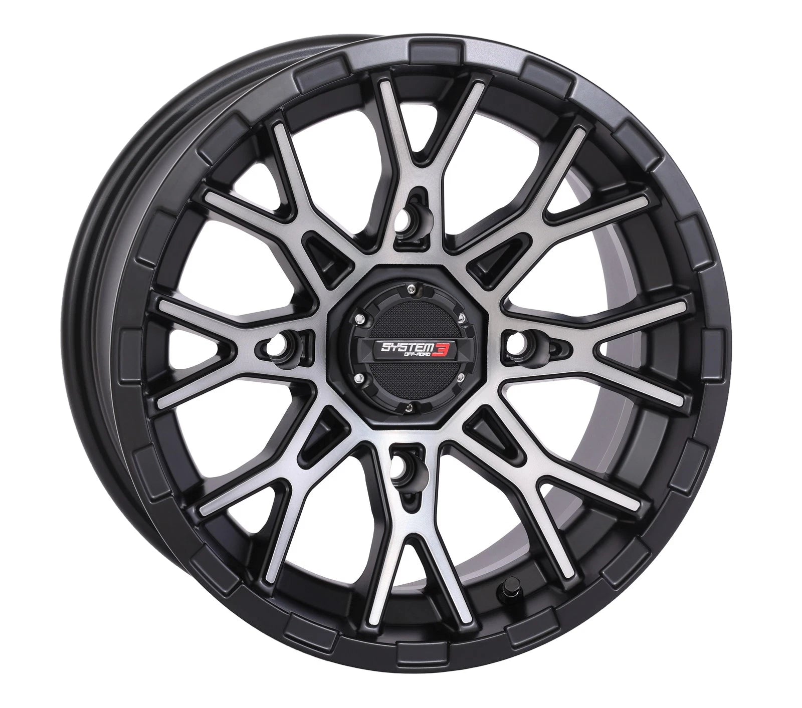 Set of 4 System 3 St6 Wheels 14x7 +10mm Offset for Honda & Can-Am UTV