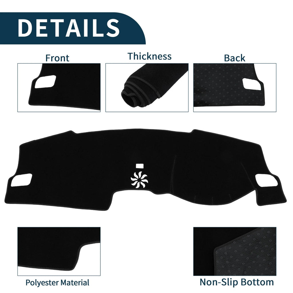 Dashboard Cover Mat for Honda Civic FL5 (2022–2024) Sun Protector Black