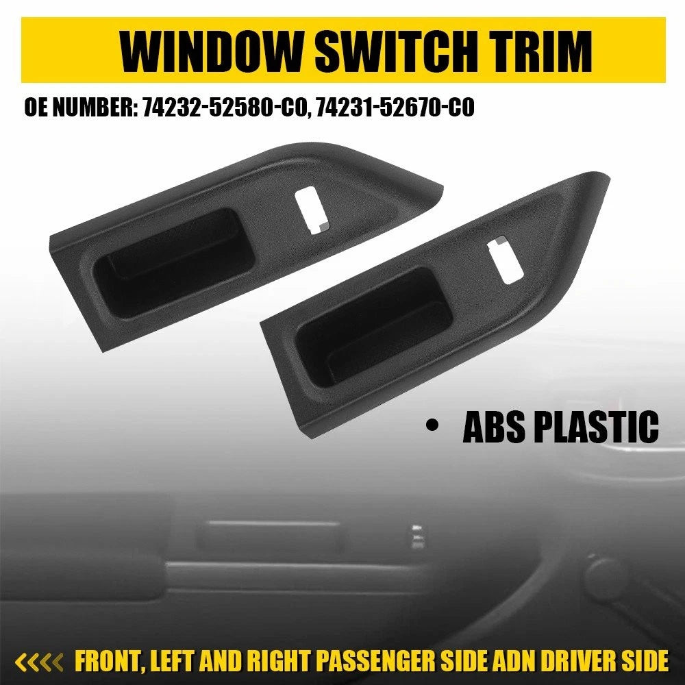 2X Window Switch Panel Trim for Toyota Yaris Hatchback 2012–2015