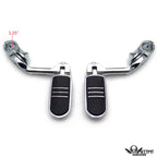 Chrome 5" Long Foot Peg Kit for Honda GoldWing Yamaha Roadstar
