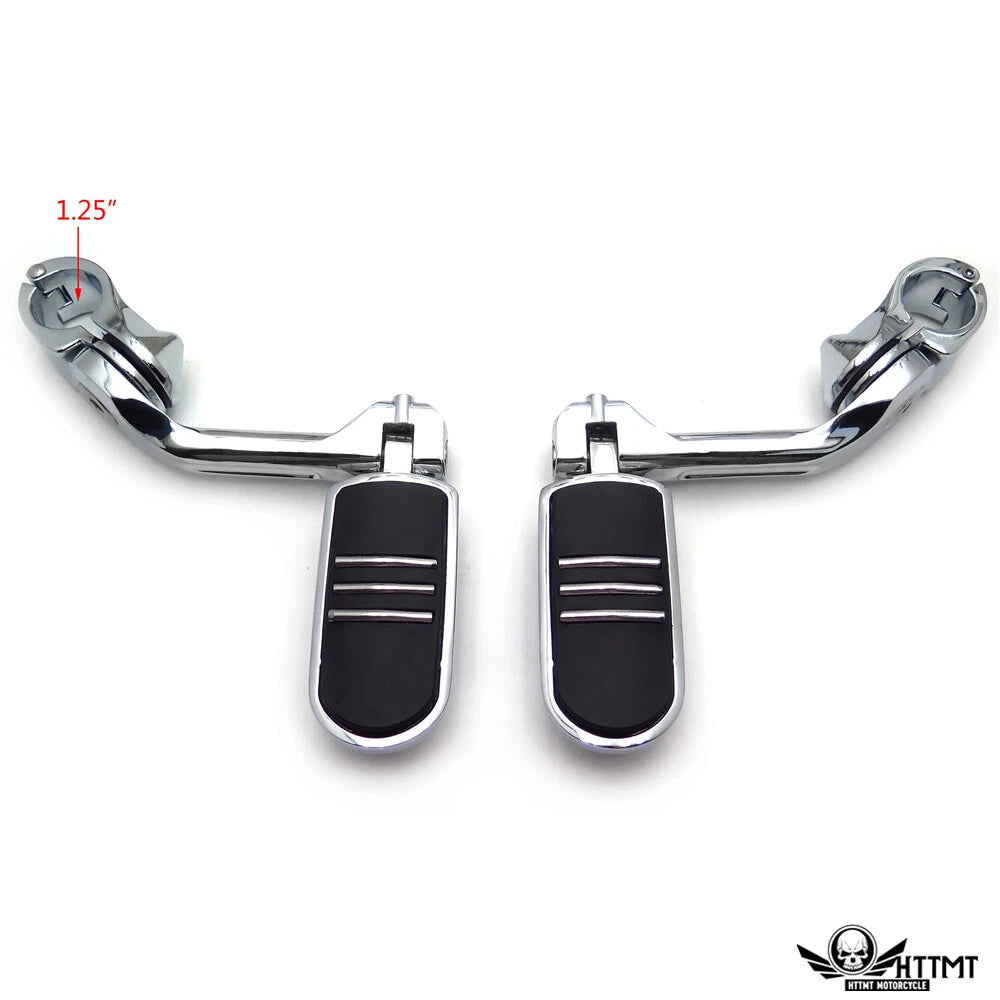 Chrome 5" Long Foot Peg Kit for Honda GoldWing Yamaha Roadstar