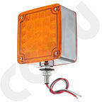 2X Amber Red 52 LED Double Face Indicator Lights for Trailer (12V)