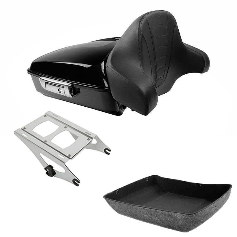 Chopped Trunk Backrest Mount Rack for Harley Touring Street Glide (2014–2026)