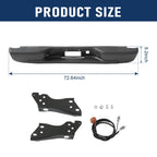 Black Rear Step Bumper for Chevy Silverado GMC Sierra 1500 2500 (1999-2007)