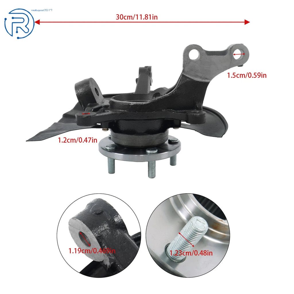 Front Left Wheel Hub Bearing & Steering Knuckle for Toyota Highlander