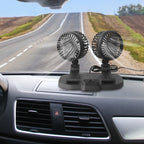 Dual Head Car Fan for Quick Cooling in Vehicles (Adjustable Angles)